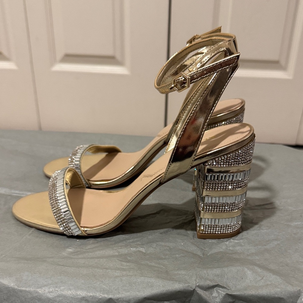 Gold and Silver aldo block heels 8.5 brand new sparkly